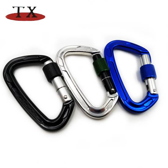 High Quality Safity Aluminum Colorful Outdoor Hook Rock Climbing Carabiner