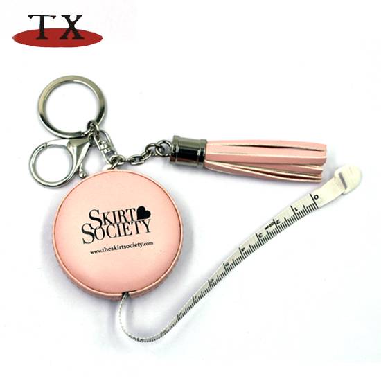 Fashion Design 60-inch Leather Keychain Tape Measure With Tassel